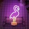 Flamingo Neon Sign with Holder Base, USB or 3-AA Battery Powered Neon Light, LED Desktop Decoration for Parties, Business Displays, and Summer Events (Multicolor)